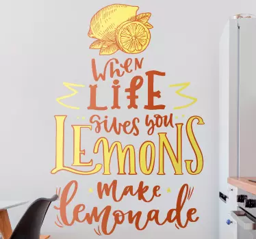 Sticker citation quand la vie te donne des citrons - TenStickers