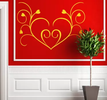Sticker coeur tribal - TenStickers