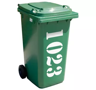 Autocollant container numéro de conteneur - TenStickers