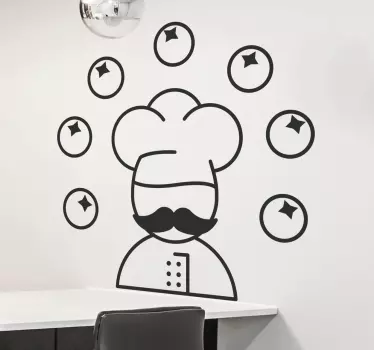 Sticker cuisine avec tomates - TenStickers