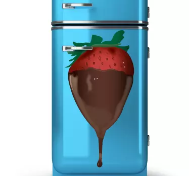 Sticker cuisine fraise et chocolat - TenStickers