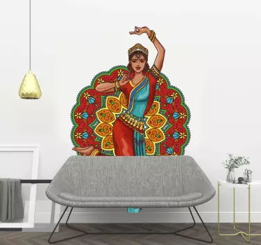 Sticker Danseuse Inde femme danse - TenStickers