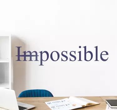 Sticker de Motivation Rien n'est impossible - TenStickers