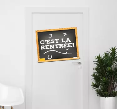 Sticker de Porte Ardoise scolaire - TenStickers