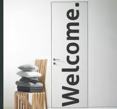 Sticker de porte Welcome - TenStickers