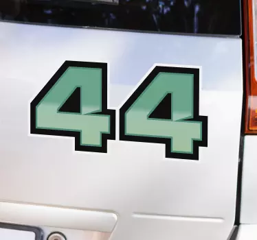 sticker de voiture lewis hamilton 44 - TenStickers
