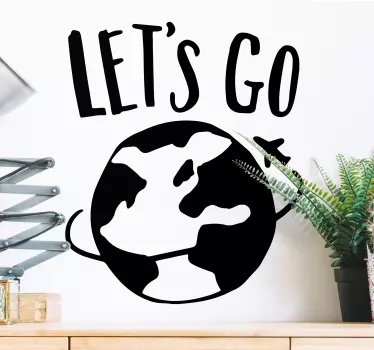 Sticker de voyage et aventures Allons monde - TenStickers