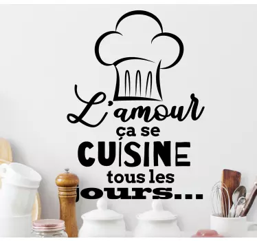 Sticker Maison Aime la cuisine - TenStickers