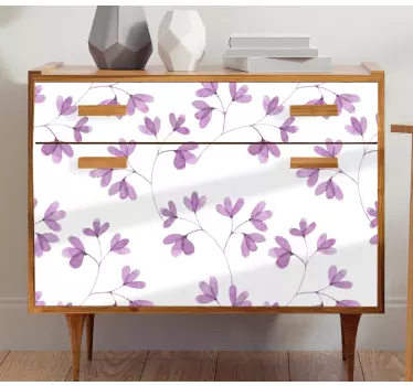 Sticker Deco Meuble Conception rose de feuilles - TenStickers