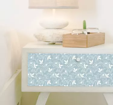 Sticker deco Meuble fleur vintage - TenStickers