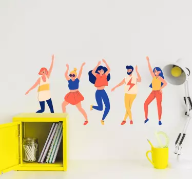 Sticker Deco Meuble Les gens dansent - TenStickers