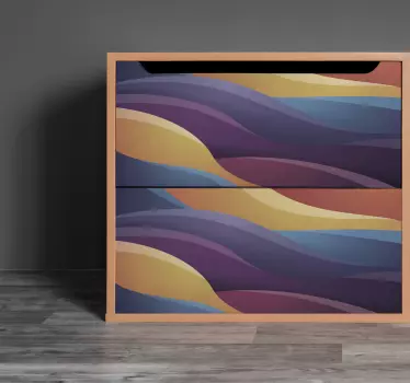 Sticker Deco Meuble Lignes de couleur - TenStickers
