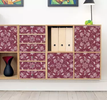 Sticker déco Meuble motif paisley - TenStickers