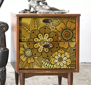 Sticker déco meuble Style indien paisley - TenStickers