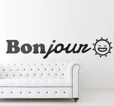 Sticker décoratif bonjour - TenStickers