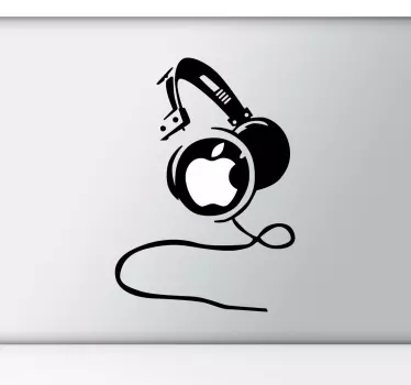 Sticker décoratif casque pour Mac - TenStickers