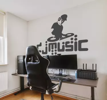 Sticker décoratif DJ music - TenStickers