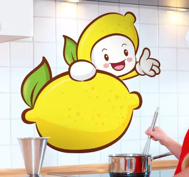 Sticker décoratif fruit bébé citron - TenStickers