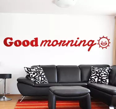 Sticker décoratif good morning - TenStickers