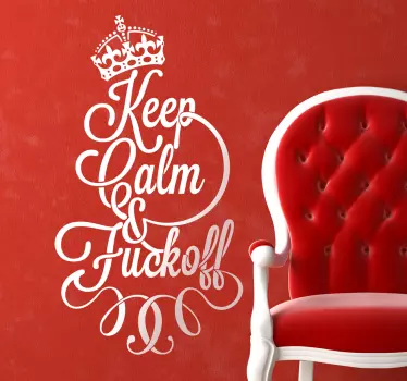 Sticker décoratif keep calm and fuckoff - TenStickers