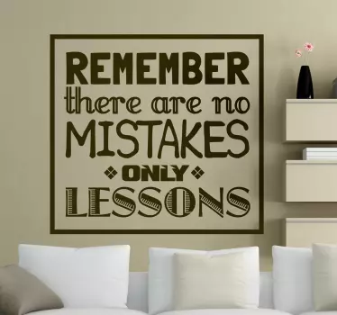 Sticker décoratif no mistakes - TenStickers