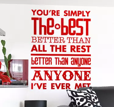 Sticker décoratif Simply the Best - TenStickers