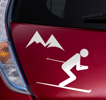 Sticker decoratif skieur - TenStickers