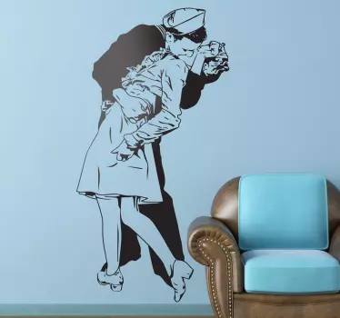 Sticker dessin baiser marin NY - TenStickers