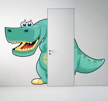 Sticker dinosaure porte - TenStickers