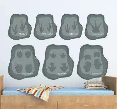 Sticker empreintes dinosaures - TenStickers