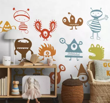 Sticker espace kit d'aliens - TenStickers