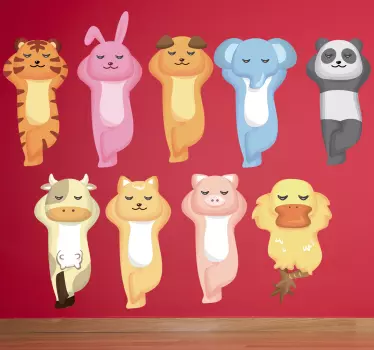 Sticker enfant animaux au repos - TenStickers