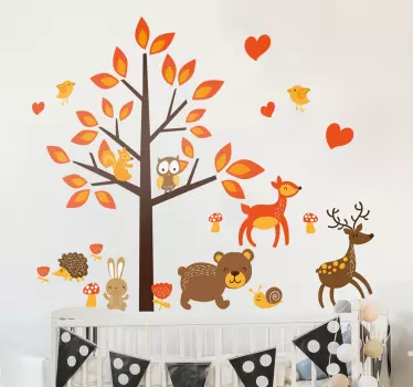 Sticker enfant animaux des bois - TenStickers