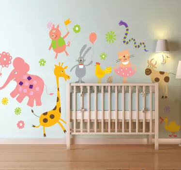 Sticker enfant animaux divers - TenStickers