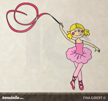 Sticker enfant ballerine fillette - TenStickers