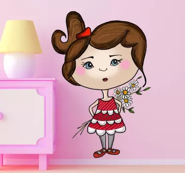 Sticker enfant cache bouquet - TenStickers