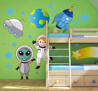 Sticker enfant de l'espace - TenStickers