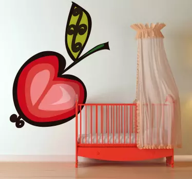 Sticker enfant dessin cerise - TenStickers