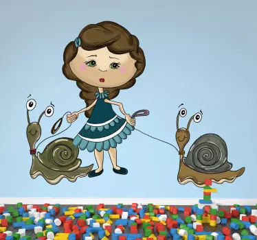 Sticker enfant deux escargots - TenStickers