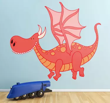 Sticker enfant dragon gentil - TenStickers