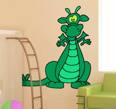 Sticker enfant dragon vert - TenStickers