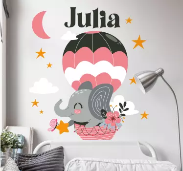 Sticker enfant éléphant mignon avec ballon - TenStickers