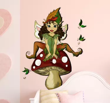 Sticker enfant Elfe Champignon - TenStickers