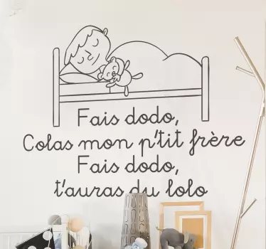 Sticker Comptine Fais Dodo Colas - TenStickers