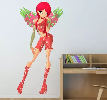 Sticker enfant fée fraise - TenStickers