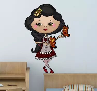 Sticker enfant fille papillons - TenStickers