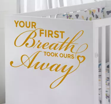 Sticker enfant first breath - TenStickers