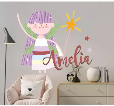 Sticker enfant illustration de personnage féerique - TenStickers