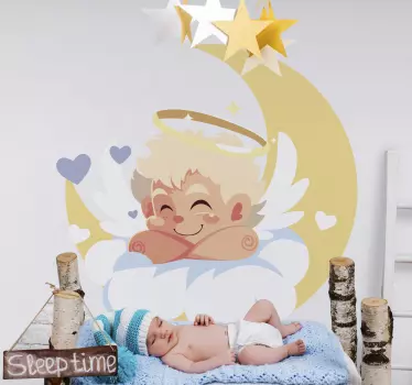 Sticker enfant illustration d'un mignon chérubin - TenStickers