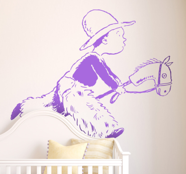 Sticker enfant jeu cow boy - TenStickers